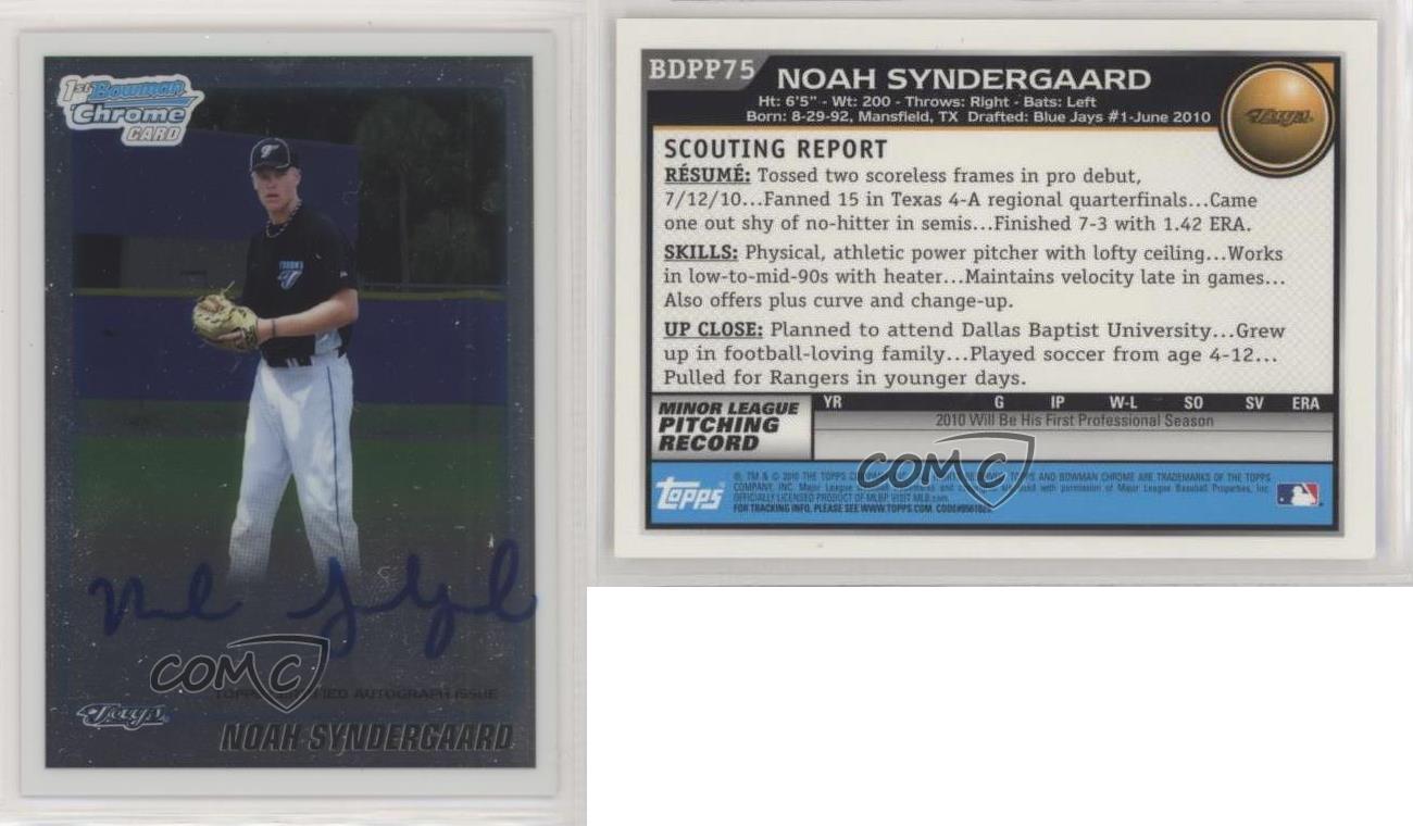 2010 Bowman 1st Rookie NOAH SYNDERGAARD RC #BDPP75