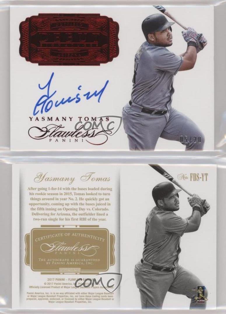 2017 Panini Flawless Debut Signatures Ruby /20 Yasmany Tomas #FDS-YT Auto –  PON Sumut 2024