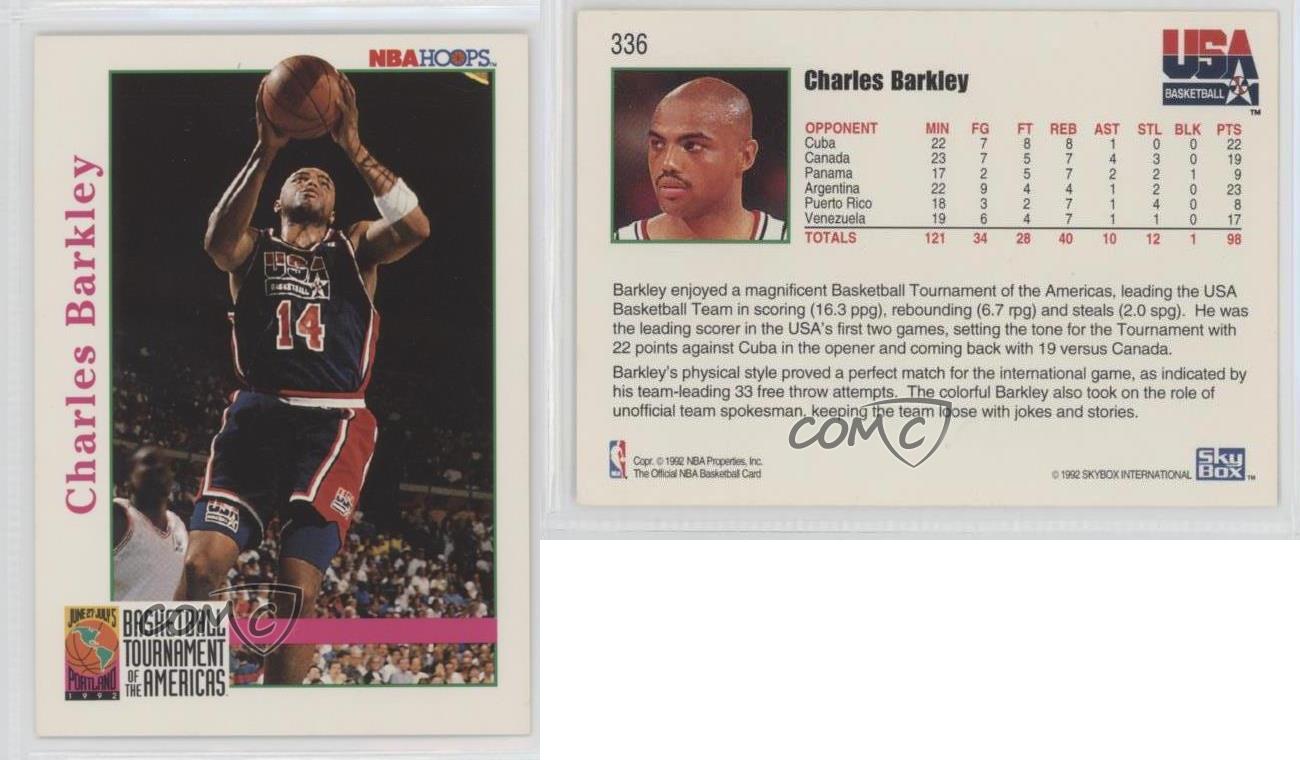 199293 NBA Hoops 336 Charles Barkley Team USA (Olympics) Basketball
