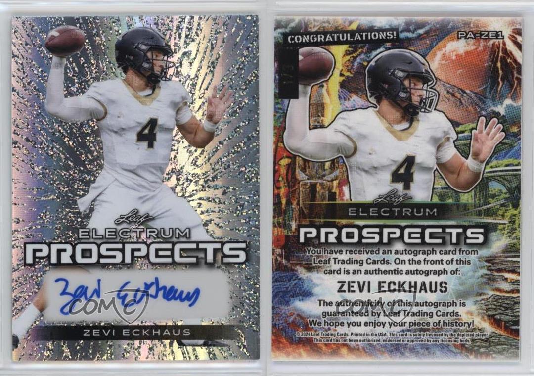2024 Leaf Electrum Prospects Auto Silver Sparkle /3 Zevi Eckhaus #PA-ZE1 Auto - Bild 3 von 3