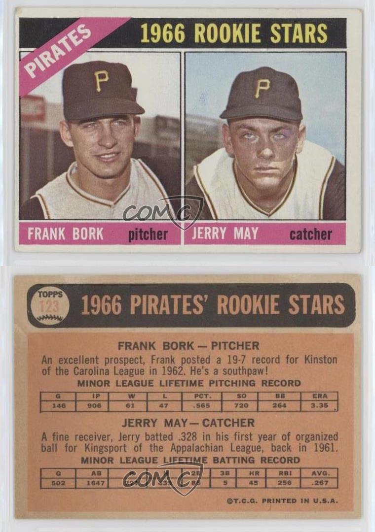 1966 Topps 1966 Rookie Stars Frank Bork achats Jerry May #123