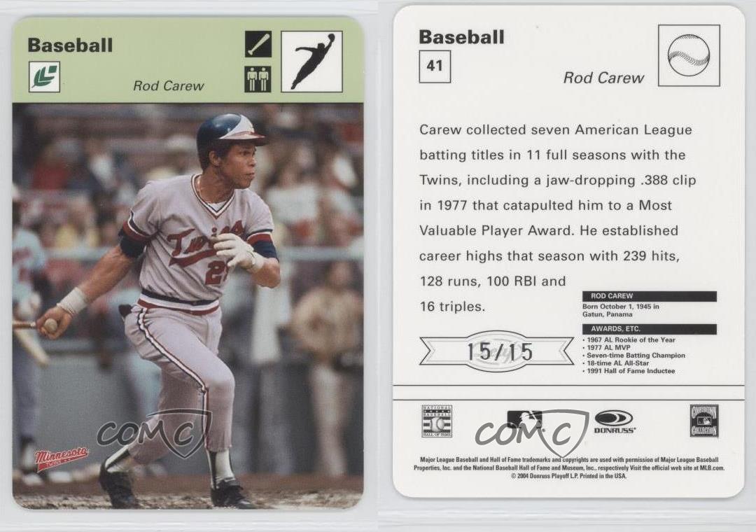 National Baseball Hall of Fame and Museum - In 1977, Rod Carew