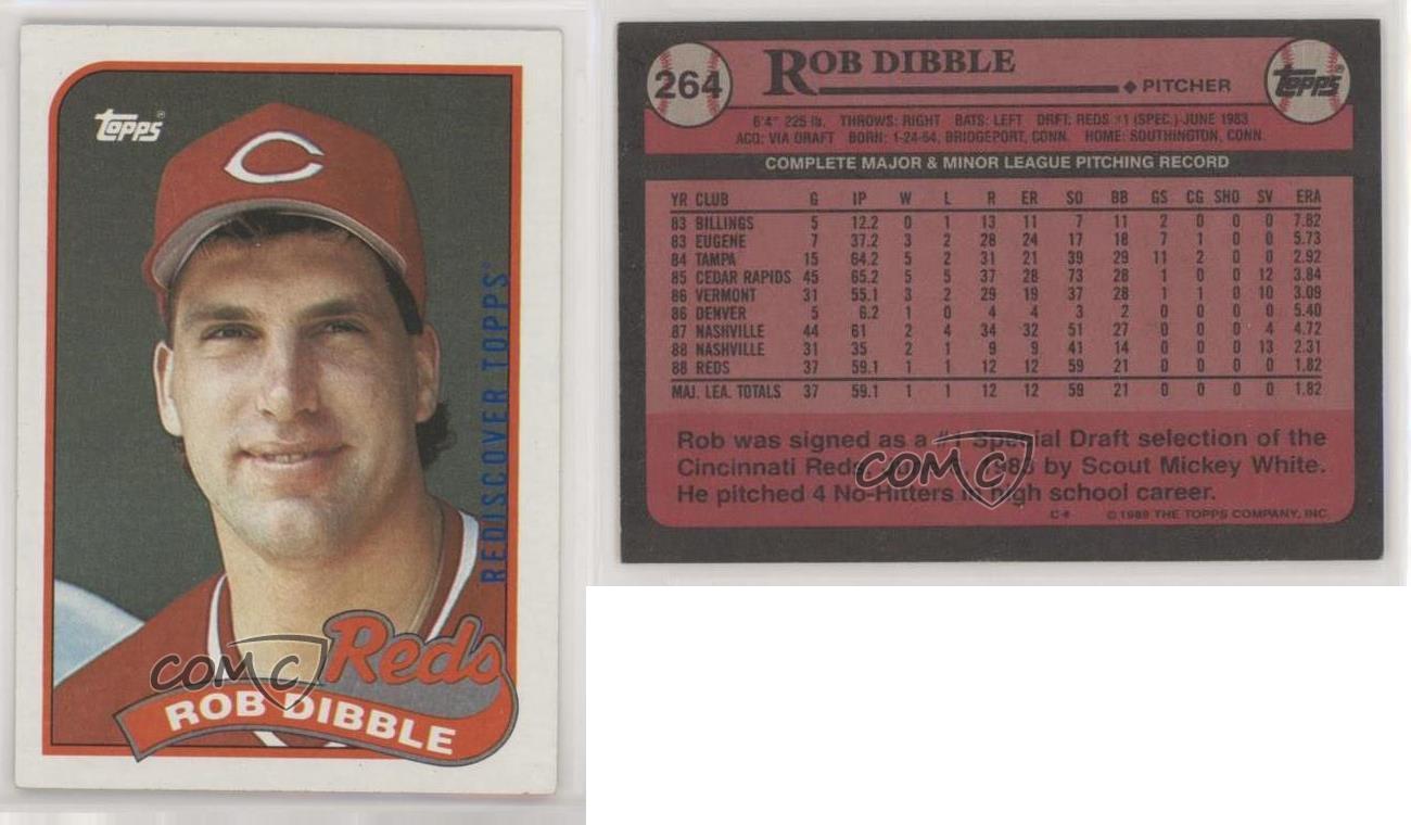 2017 Topps Rediscover Buybacks Blue Rob Dibble #1989-264 Baseball Card