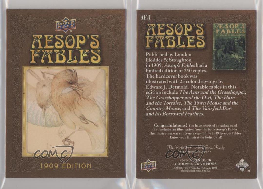 2020 Goodwin Champions Aesop's Fables Illustration Relics