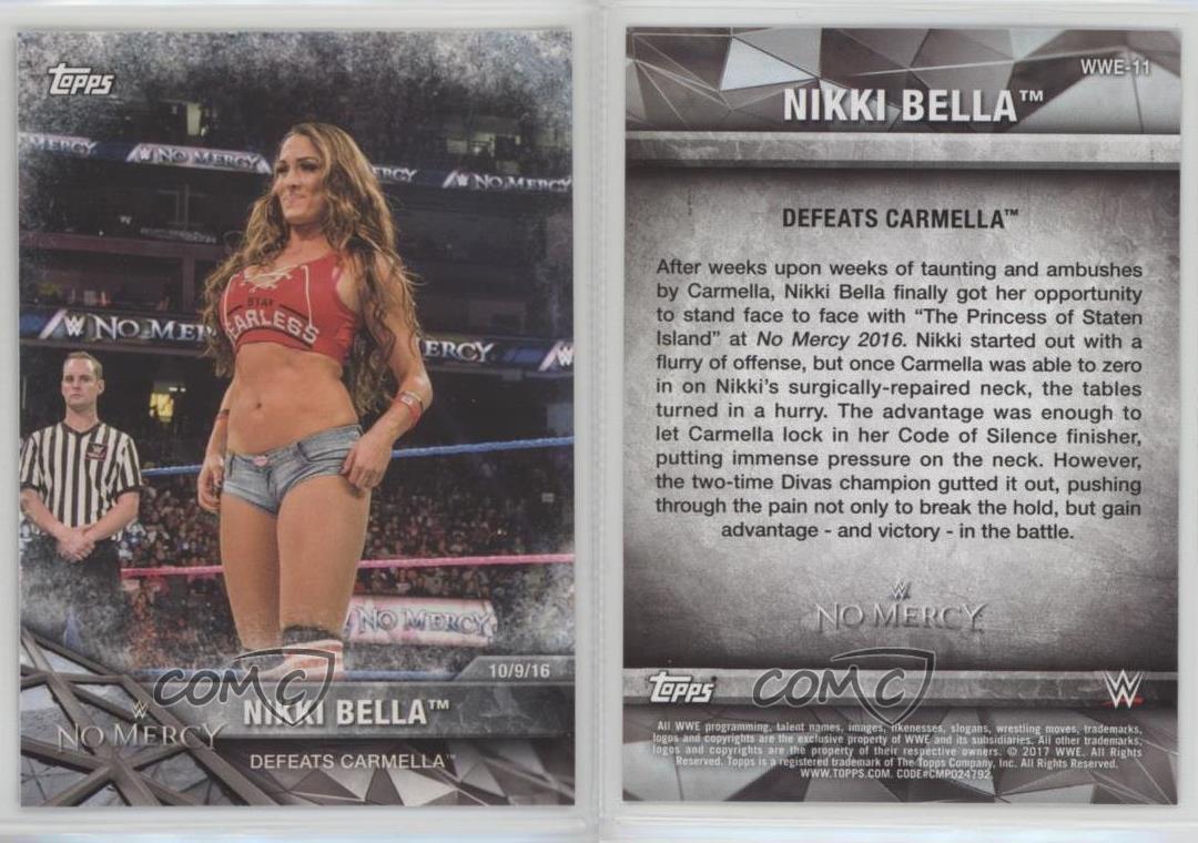 Wrestling Wrestling 2017 Topps Womens Division Matches and Moments WWE #WWE-11 Nikki Bella Defeats Carmella Wrestling Wrestling 2017 Topps Womens Division Matches and Moments WWE #WWE-11 Nikki Bella Defeats Carmella