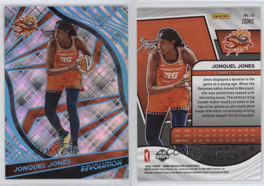 2022 Panini Revolution WNBA Cosmic /99 Jonquel Jones #43 - Picture 3 of 4