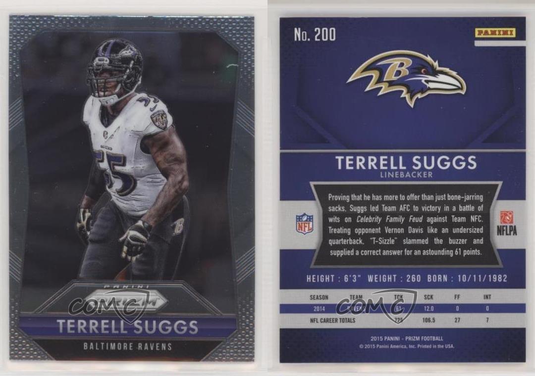 : 2019 Score Defenders Football Jersey #17 Terrell Suggs  Baltimore Ravens Official NFL Trading Card From Panini : Collectibles &  Fine Art