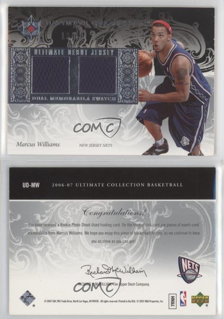 2006-07 Ultimate Collection Debut Jersey /50 Marcus Williams #UD-MW Rookie RC - Picture 3 of 3
