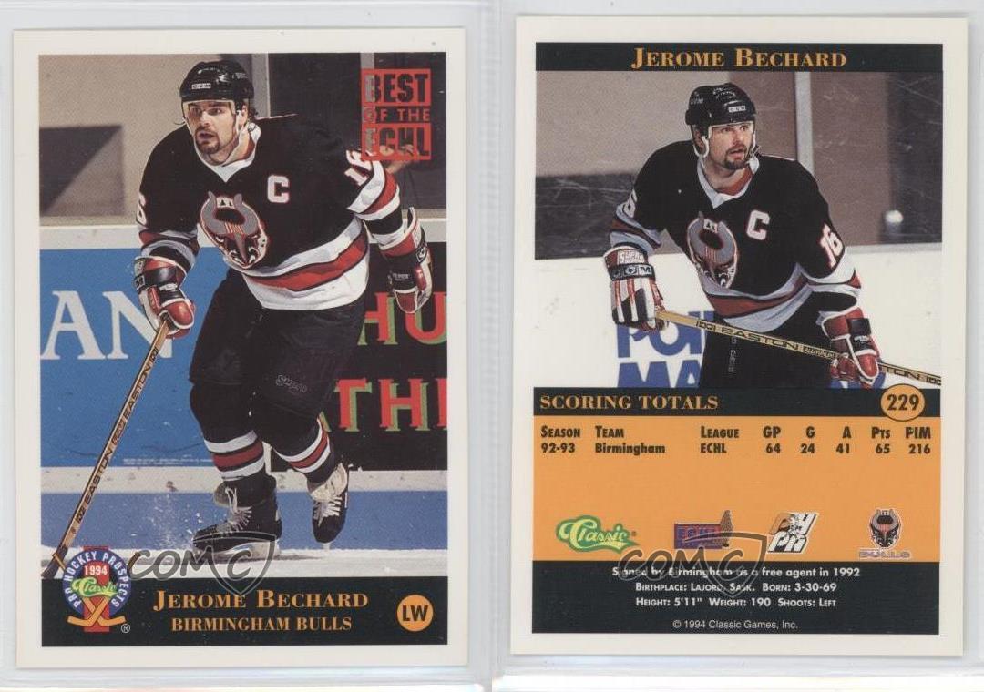 199495 Classic Pro Hockey Prospects 229 Jerome Bechard Birmingham