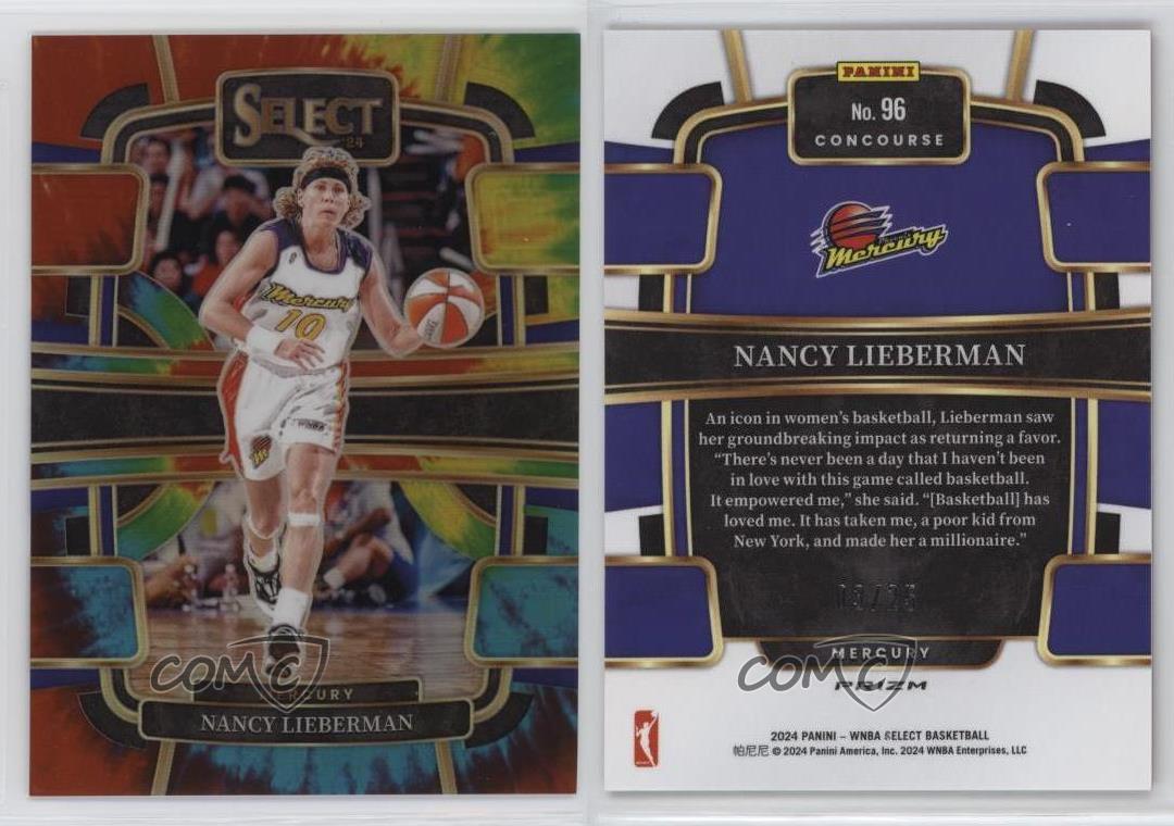 2024 Select WNBA Concourse Tie-Dye Prizm /25 Nancy Lieberman-Cline Lieberman HOF - Picture 3 of 3