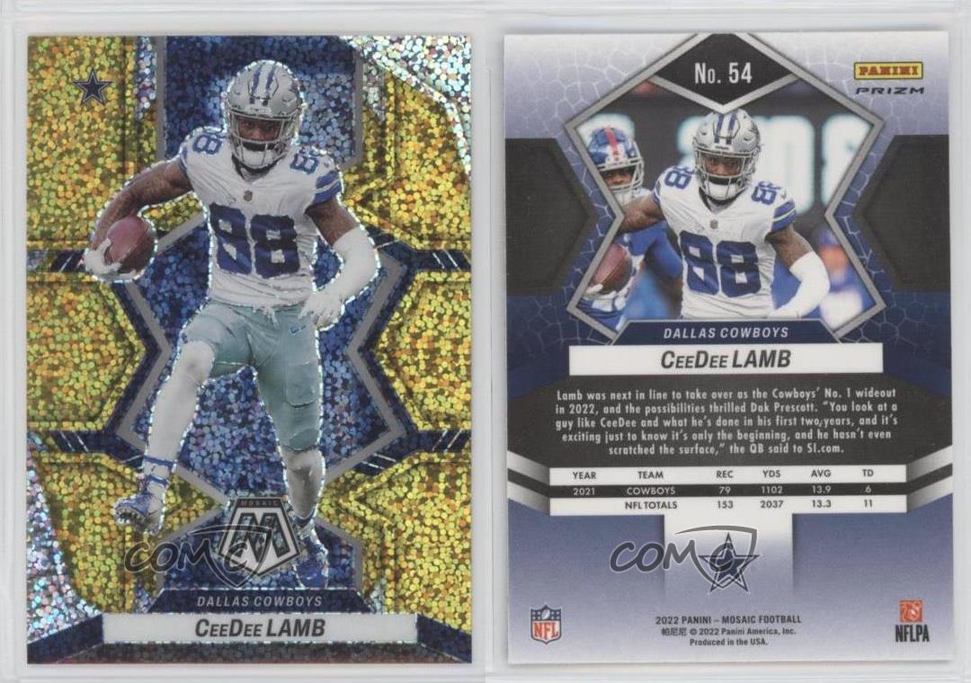 CeeDee Lamb 2022 Panini Mosaic Football #54 Dallas Cowboys