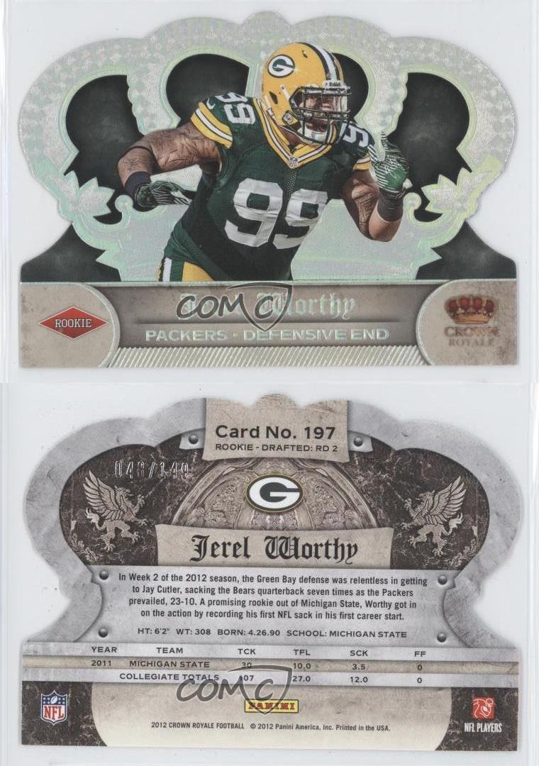 Crown Royale Holo Silver 2012/149 Jerel Worthy #197 Rookie radiocontrol - Imagen 3 de 3