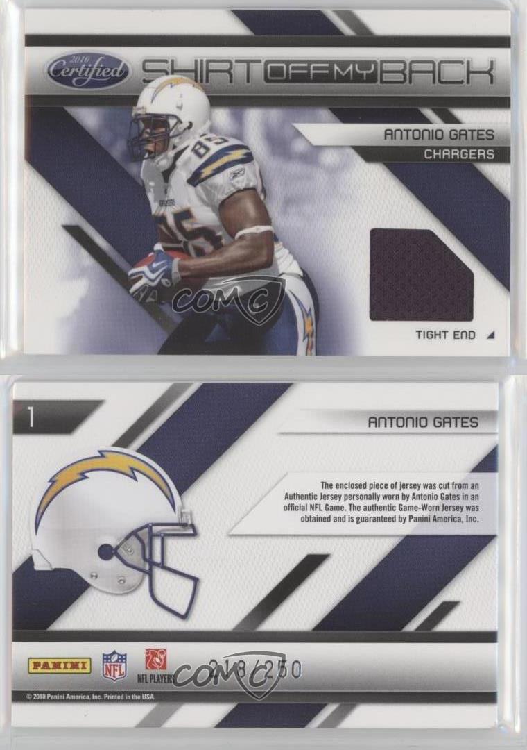 2010 Certified Shirt Off My Back /250 Antonio Gates #1