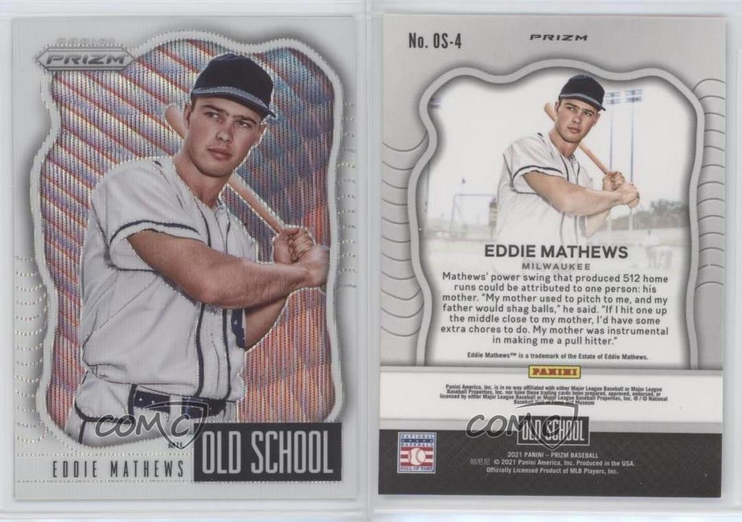 2021 PANINI PRIZM OLD SCHOOL EDDIE MATHEWS #OS-4 Milwaukee