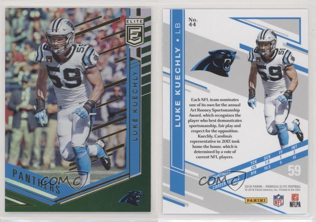 : 2018 Donruss Elite #44 Luke Kuechly Panthers Football Card :  Collectibles & Fine Art