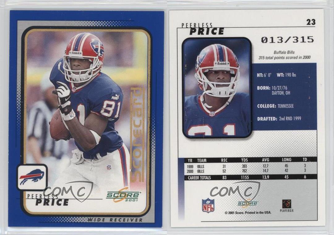 2001 Score #23 Peerless Price Buffalo Bills