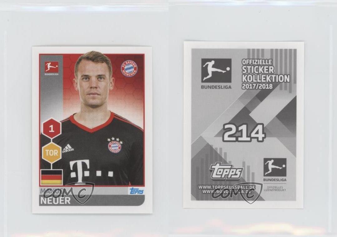 Manuel Neuer TOPPS Bundesliga 2018/2019 Sticker 200 