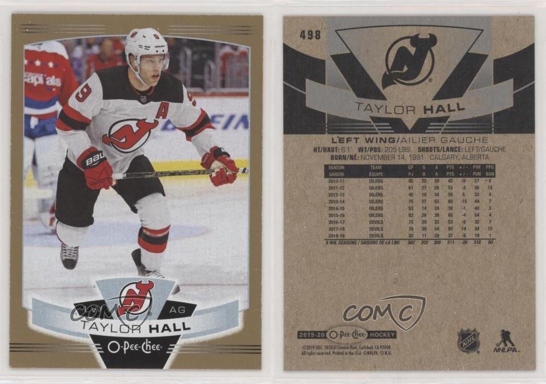  2019-20 O-Pee-Chee #498 Taylor Hall New Jersey Devils
