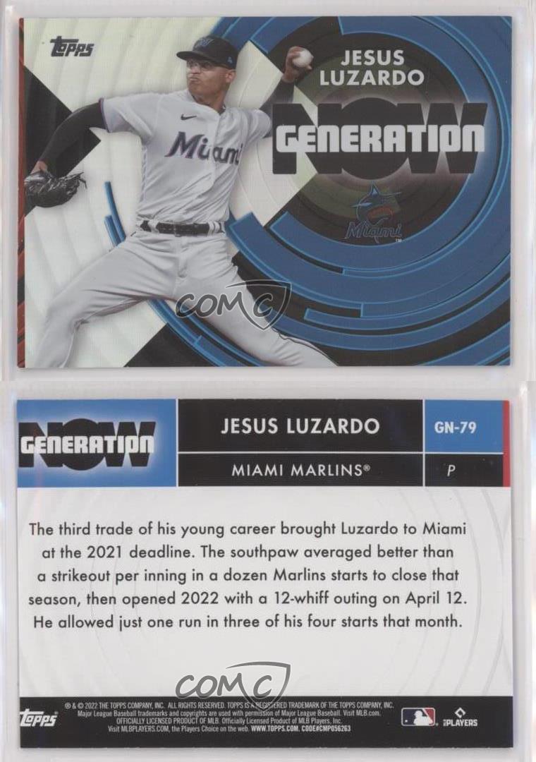 2022 Topps Update Generation Now Card of Jesus Luzardo - Marlins