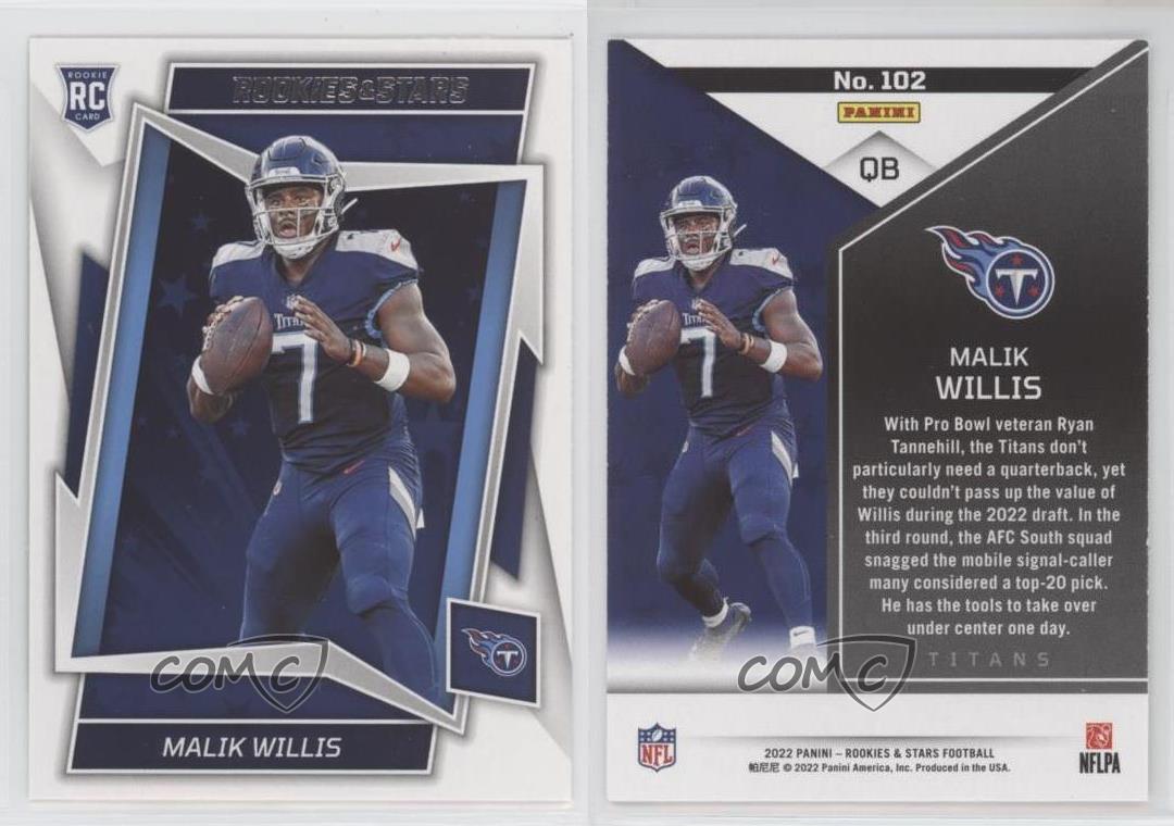 MALIK WILLIS RC 2022 Panini Rookies and Stars #102 ROOKIE NFL