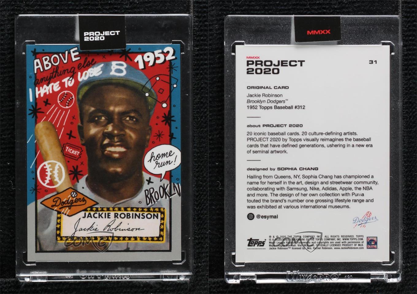 Topps Project 2020 Jackie Robinson #31 by Sophia Chang - Print Run: 2741  (IN HAND)