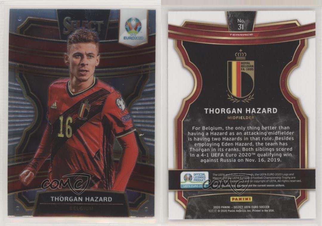 2020 Panini Select UEFA Euro Preview Terrace Thorgan Hazard #31 - Picture 3 of 4