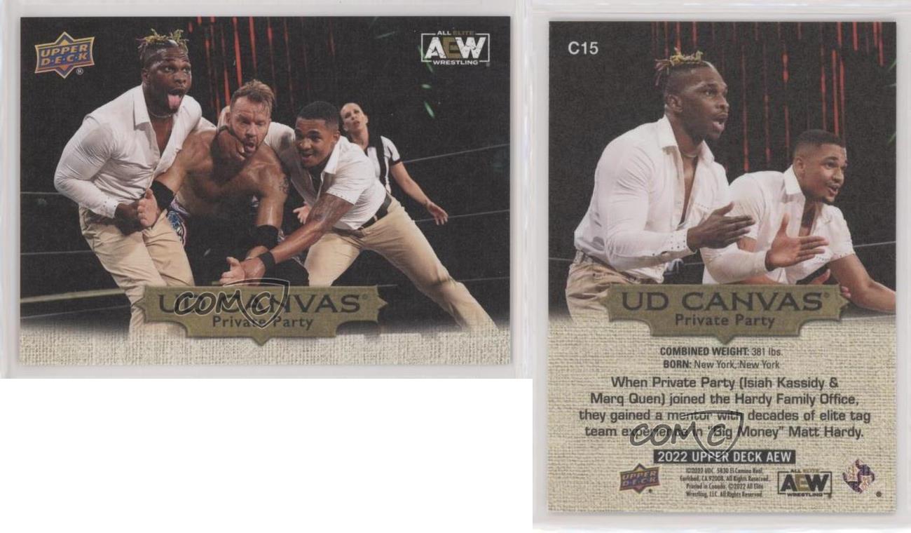 2022 Upper Deck AEW All Elite Wrestling UD Canvas Gold Isiah Kassidy Marq Quen