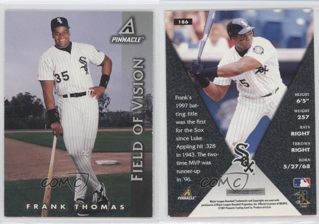 Frank Thomas Signed 1998 Pinnacle #186 Rookie Card RC WhiteSox