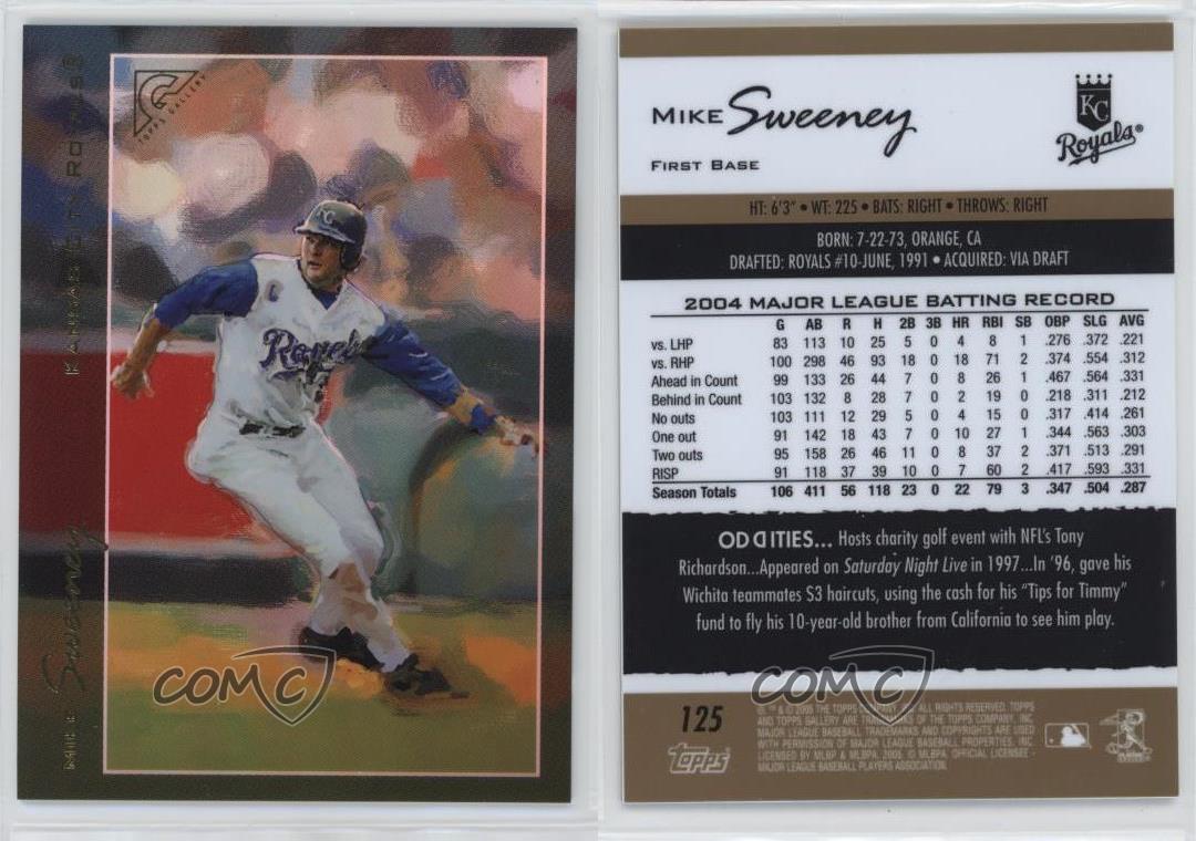 2005 Topps Gallery Artist's Proof Mike Sweeney #125 - Picture 3 of 4