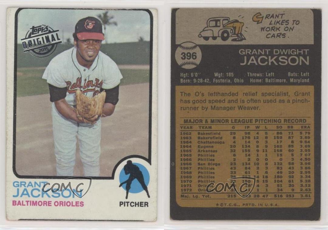 2015 Topps Originals Buybacks Grant Jackson #1973-396 Baseball Card