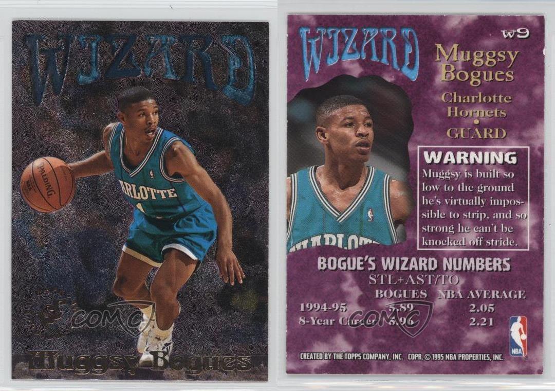 199596 Topps Stadium Club Wizard W9 Muggsy Bogues Charlotte