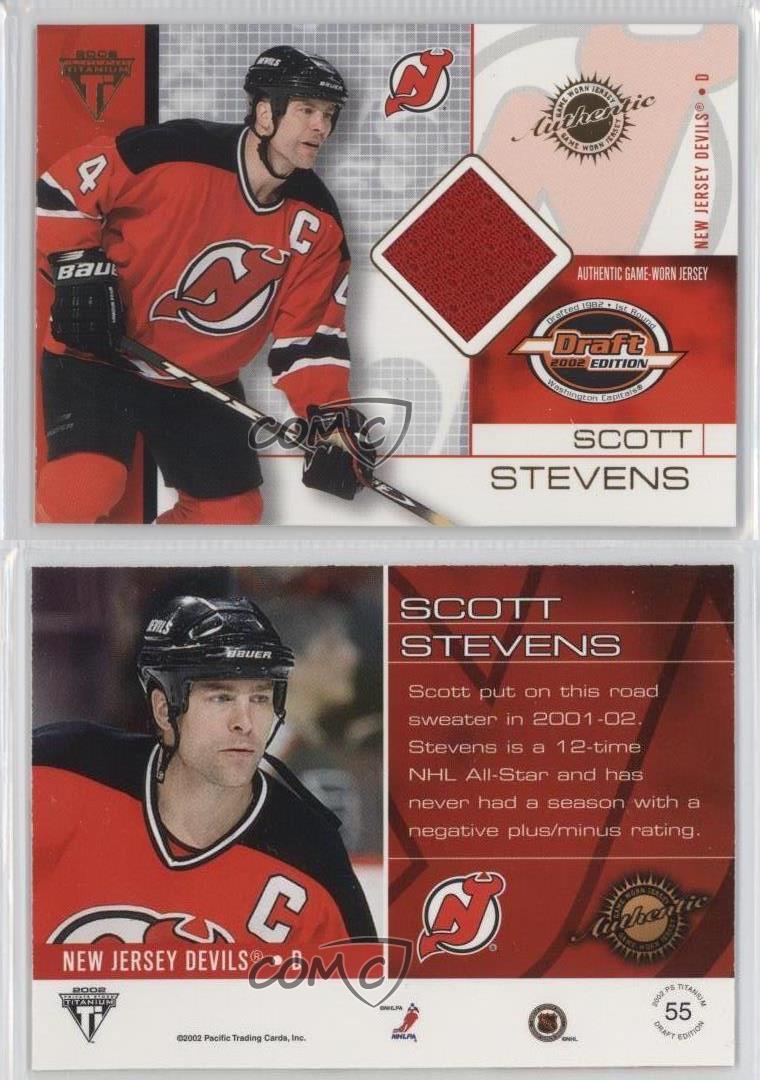 2001-02 Pacific Private Stock Titanium Draft Edition Scott Stevens #55 HOF - Picture 3 of 3