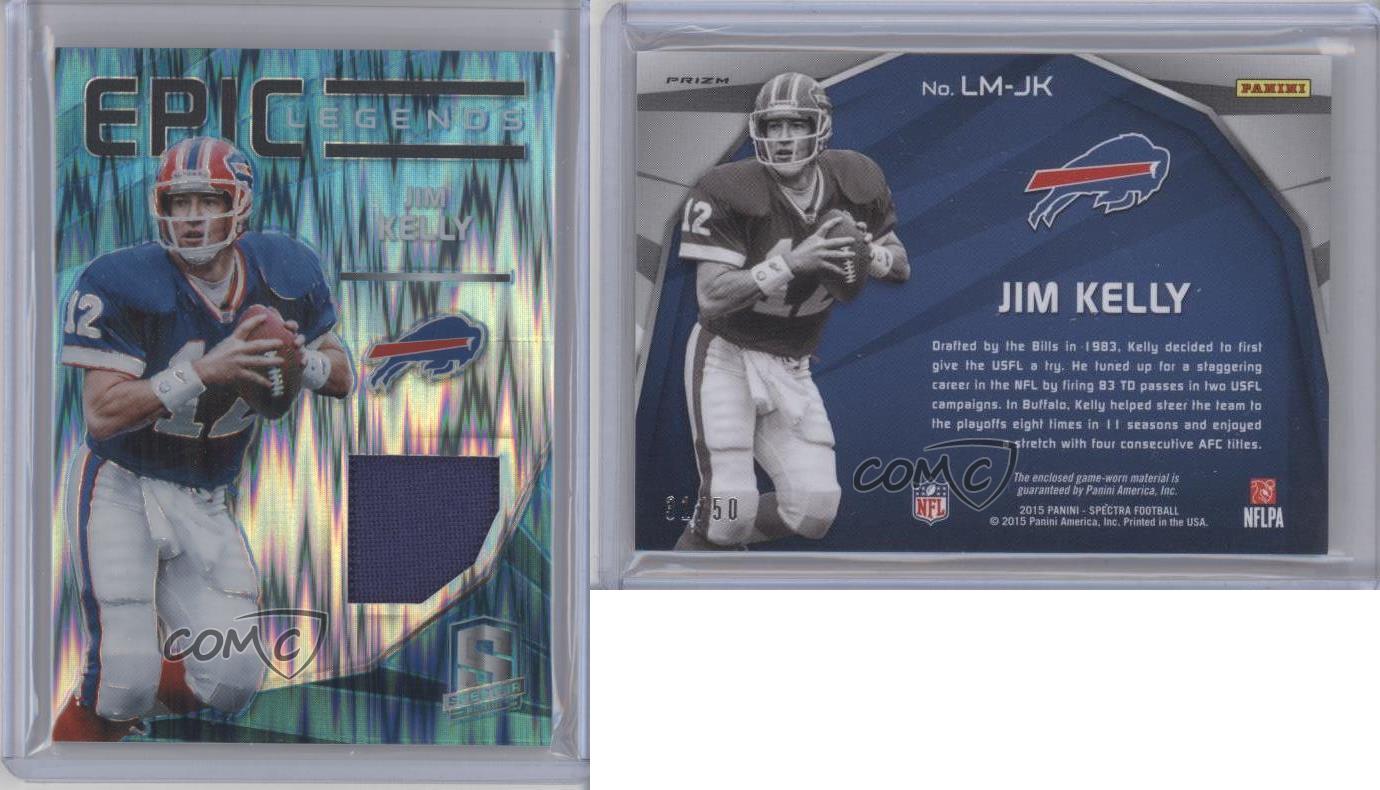 Panini Spectra Epic Legends Materials 2015 azul neón Prizm/50 Jim Kelly Salón de la fama - Imagen 4 de 4