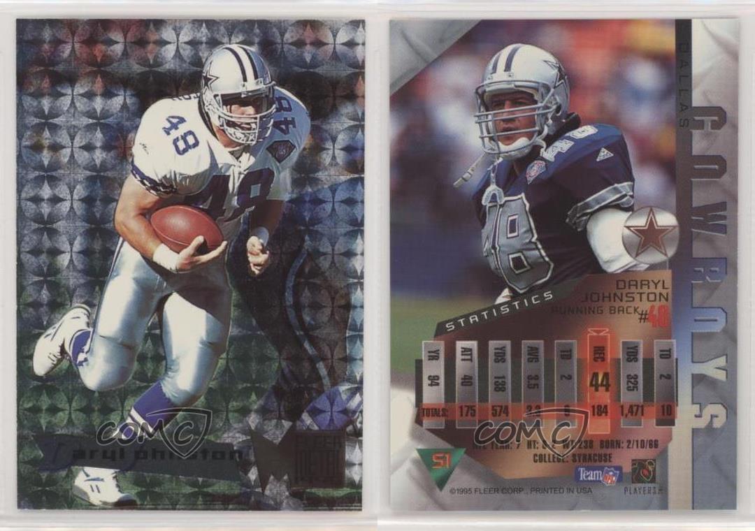 : 1995 Fleer Metal #51 Daryl Johnston Dallas Cowboys V89298 :  Collectibles & Fine Art