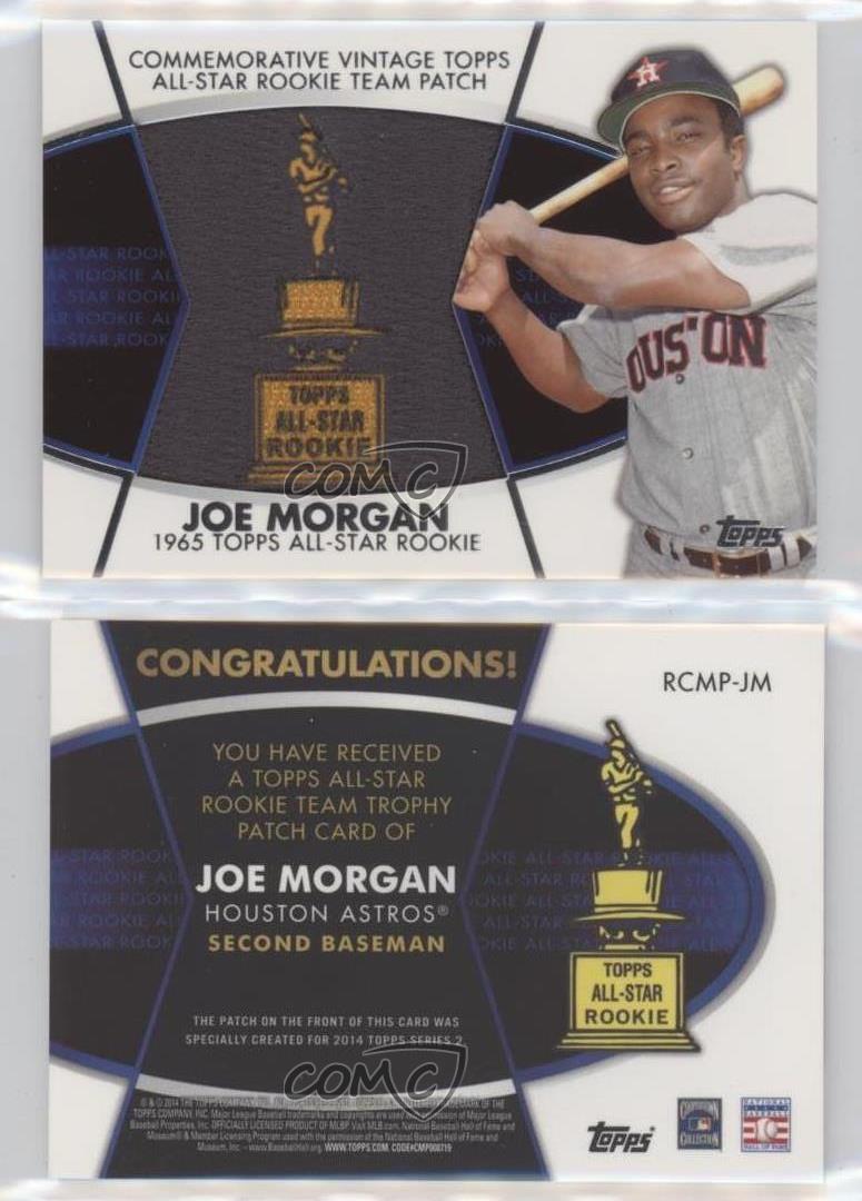 2014 Topps Manufactured Commemorative All-Star Rookie Team Cup Joe Morgan Patch