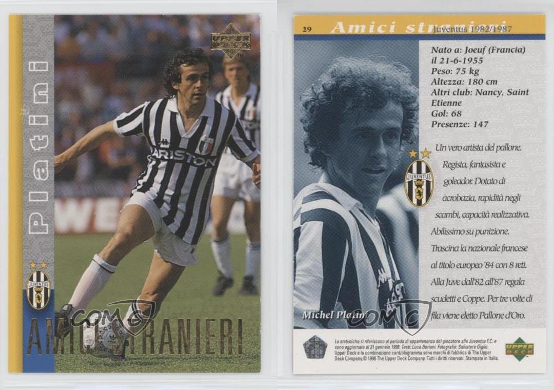 1998 Upper Deck Juventus FC Amici Stranieri Michel Platini #29 | eBay