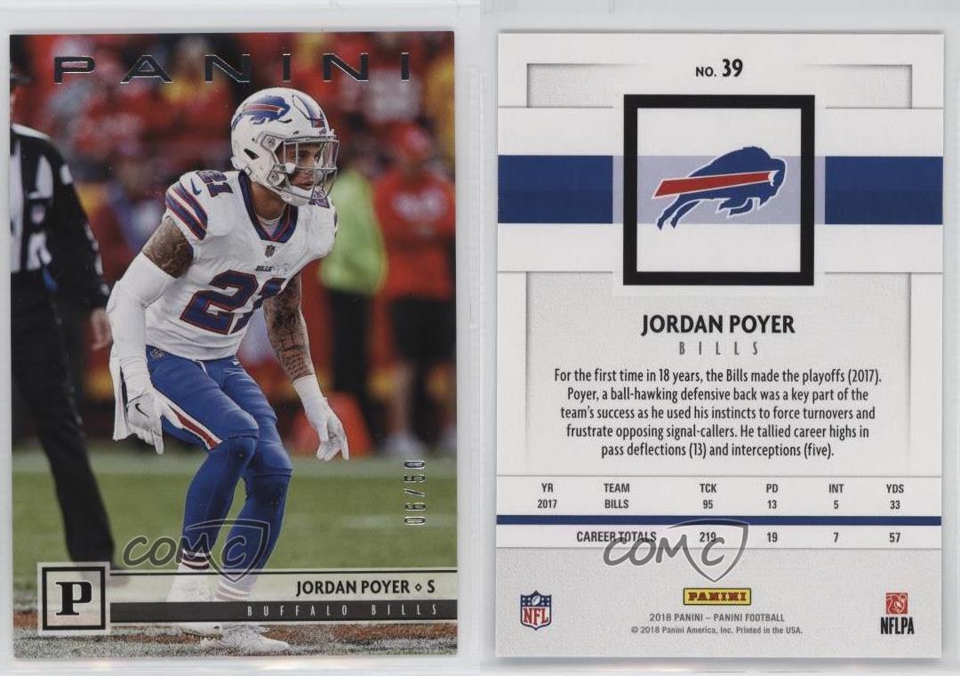 2018 Panini Silver Knight Jordan Poyer #39 Limited to 50