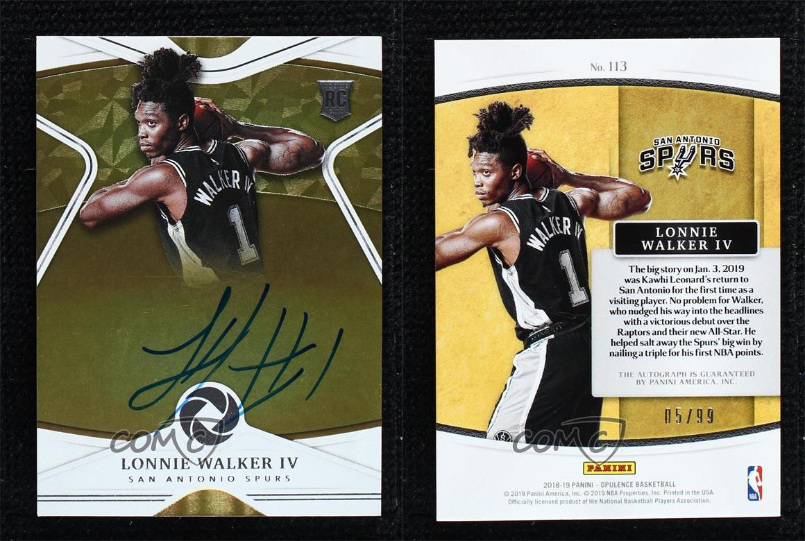 2018-19 Panini Opulence Rookie Auto /99 Lonnie Walker IV #113 