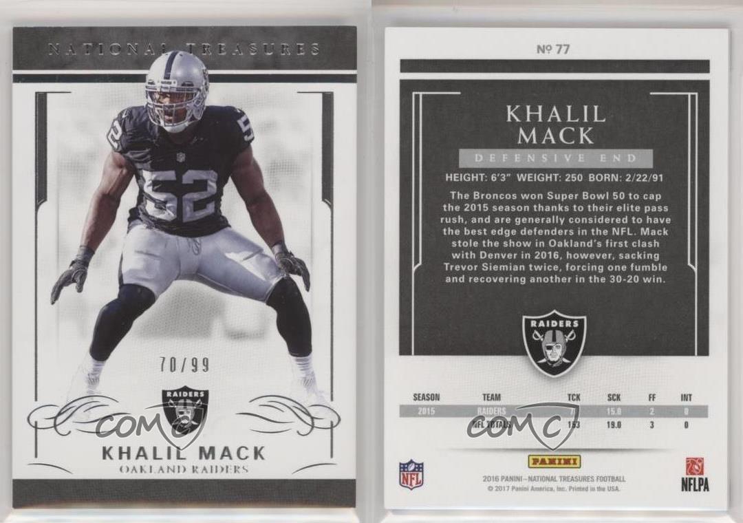 2016 Panini Treasures Collegiate Tarjeta de fútbol elige National
