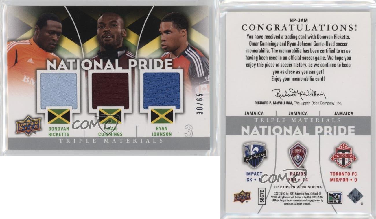 2012 MLS National Pride Triple Materials /65 Donovan Ricketts Omar Cummings - Picture 3 of 4