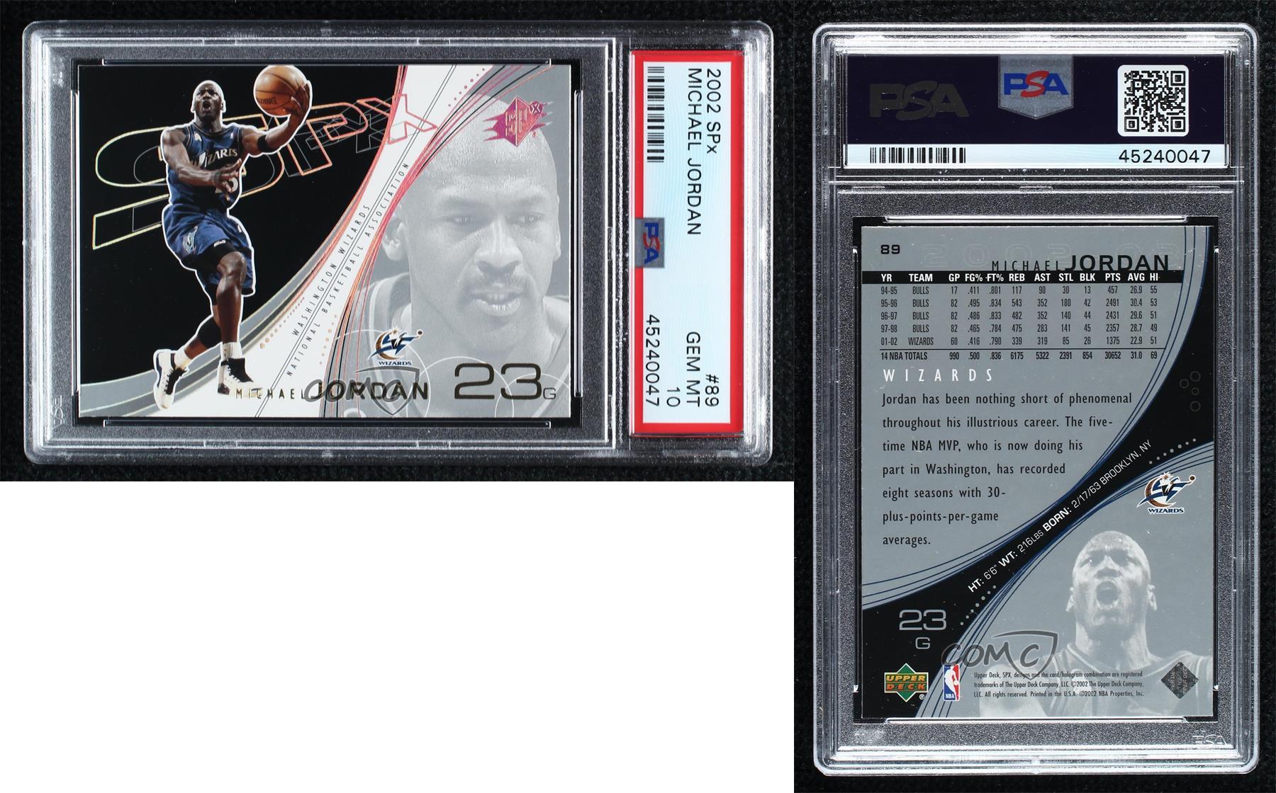 PSA 10 GEM 2002-03 Upper Deck UD Authentics Michael Jordan