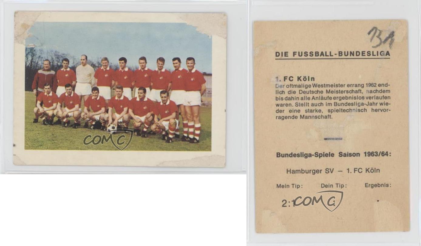 1963-64 Spielzeit Die Fussball - Bundesliga 1 FC Koln Team #1FCK | eBay