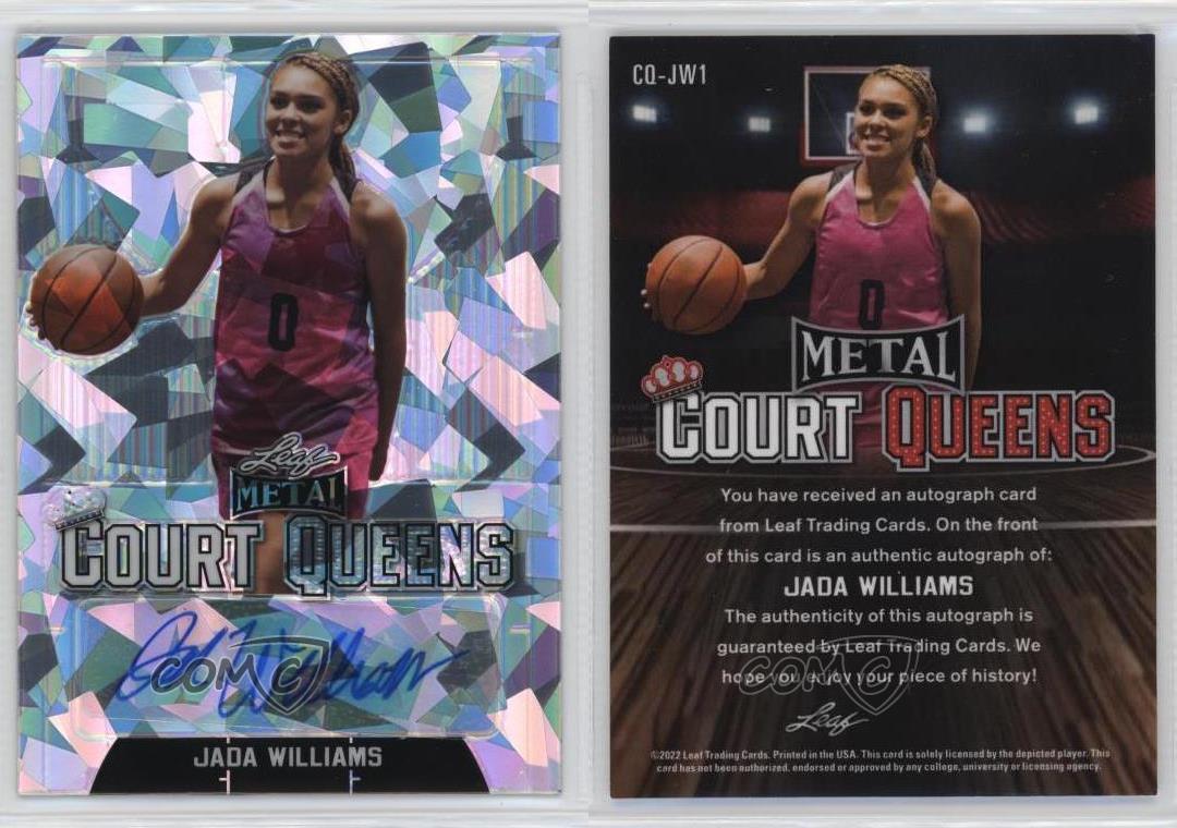 2021-22 Leaf Metal Court Queens Auto Silver Crystals Jada Williams #CQ-JW1 Auto