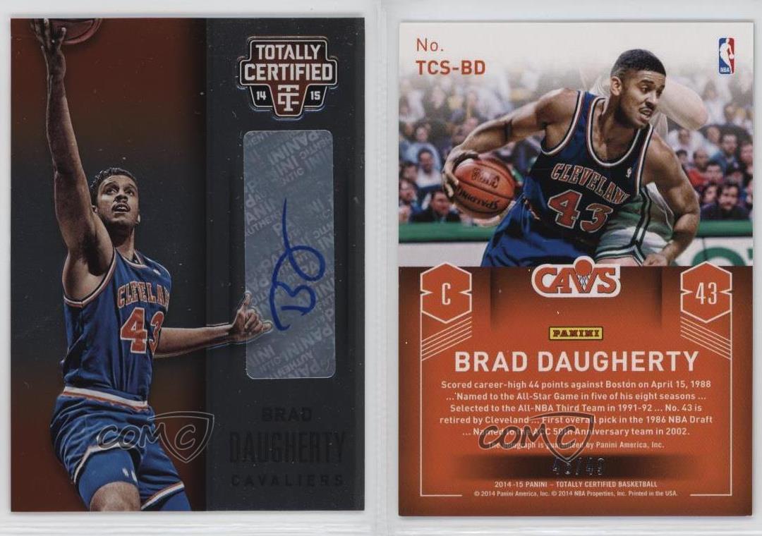 2014-15 Panini firmas totalmente certificadas/49 Brad Daugherty #TCS-BD automático - Imagen 3 de 3