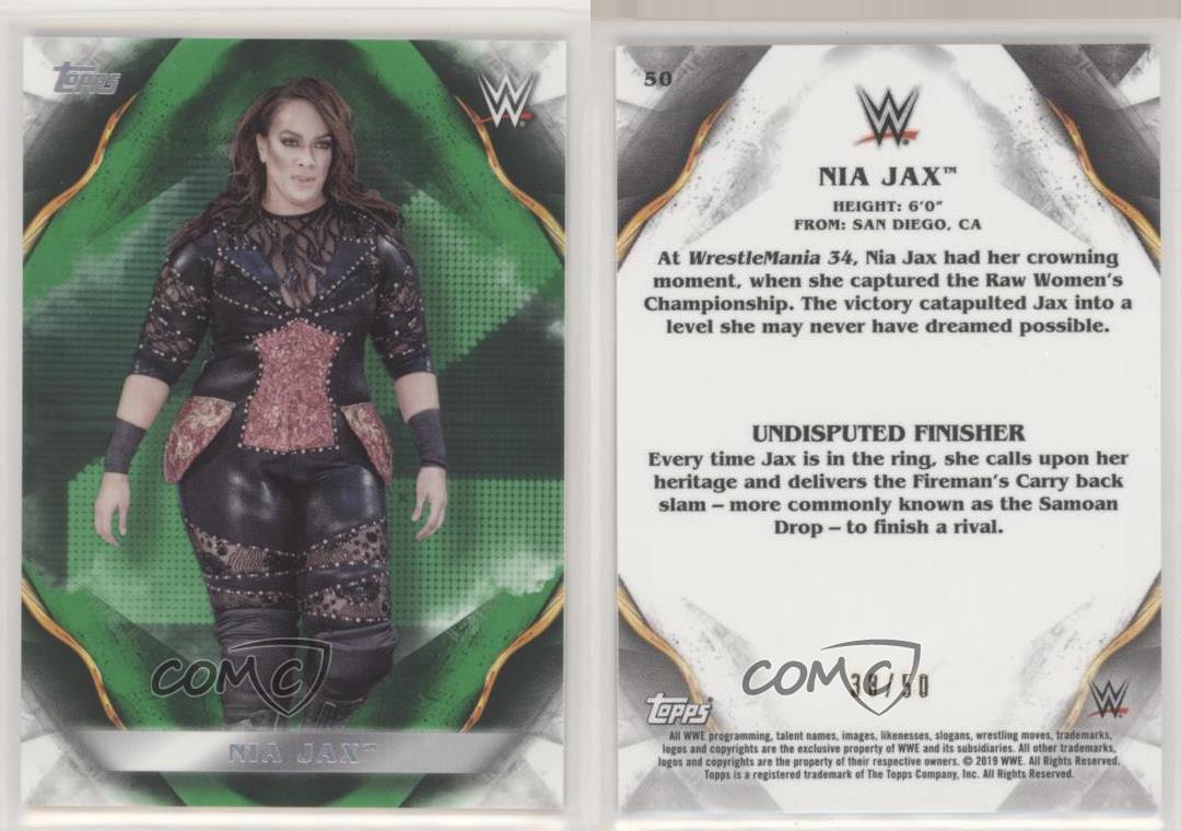 Topps WWE 2019 Undisputed Green/50 Nia Jax #50 - Imagen 3 de 3