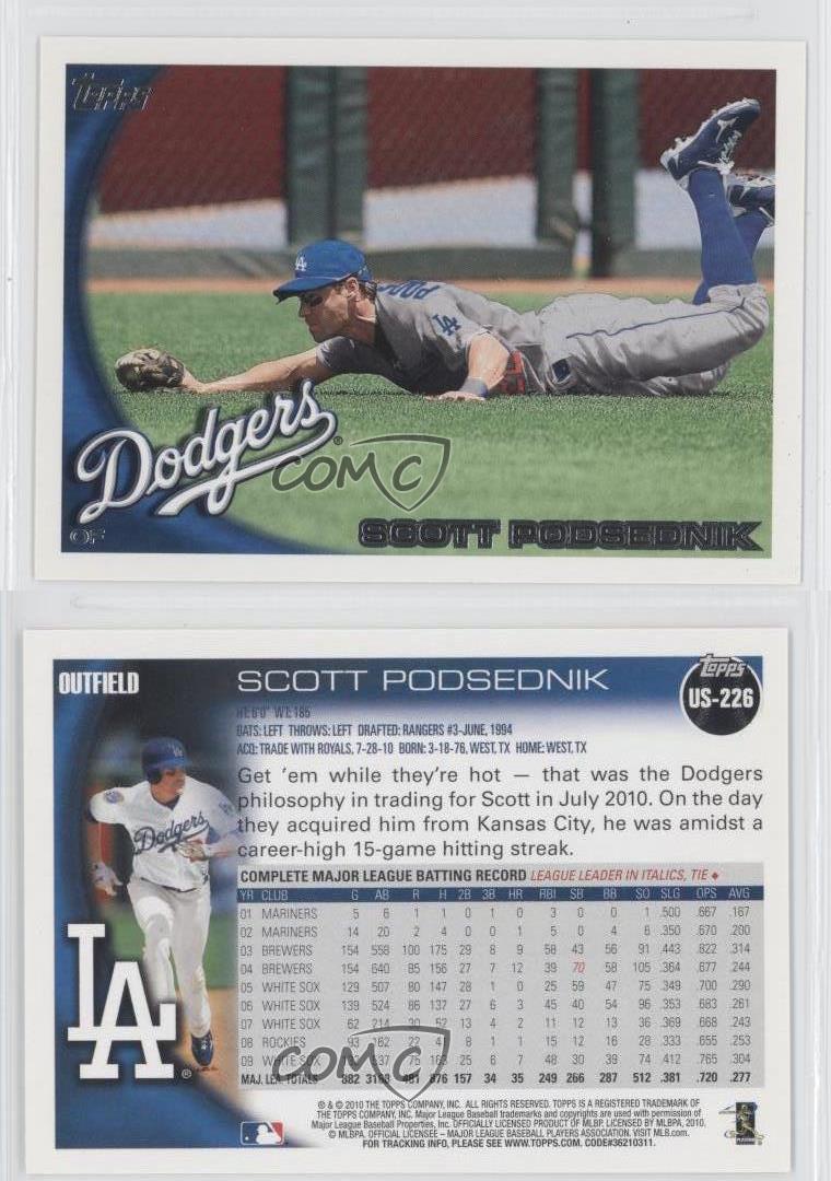 2010 Topps Update Scott Podsednik Los Angeles Dodgers #US-226