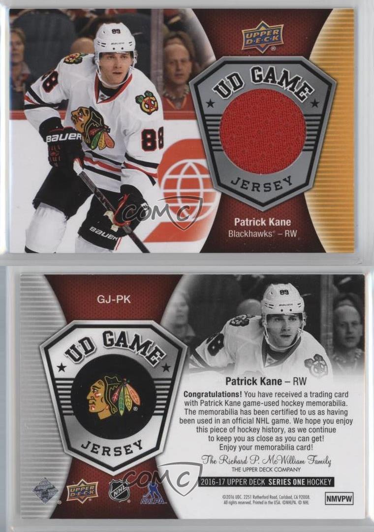 16 17 Upper Deck Ud Game Jersey Patrick Kane Gj Pk Ebay 16 17 Upper Deck Ud Game Jersey Patrick Kane Gj Pk Ebay