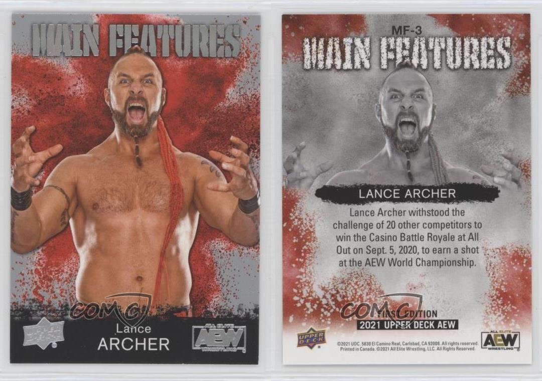 2021 Upper Deck AEW All Elite Wrestling Main Features Silver Lance Hoyt Archer