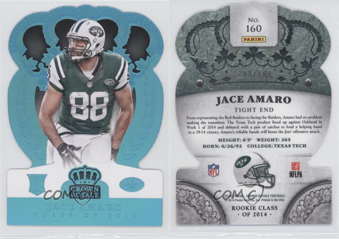 Panini Crown Royale Class of Retail 2014 Holofoil azul/199 Jace Amaro novato radiocontrol - Imagen 4 de 4