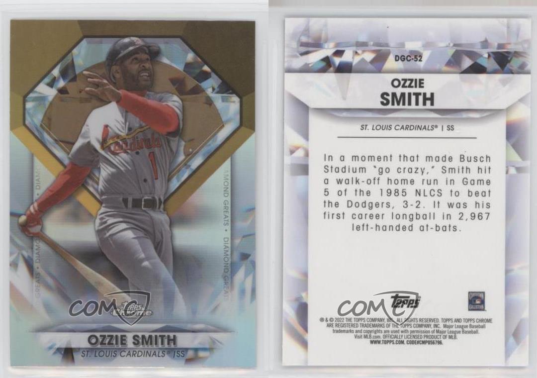 2022 Topps Chrome #DGC-52 Ozzie Smith St. Louis Cardinals Baseball Card HOF